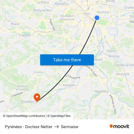 Pyrénées - Docteur Netter to Sermaise map