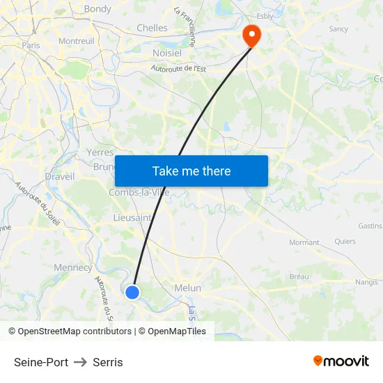 Seine-Port to Serris map