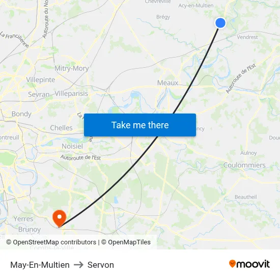 May-En-Multien to Servon map