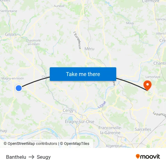 Banthelu to Seugy map