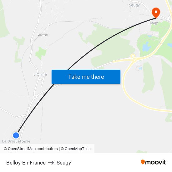 Belloy-En-France to Seugy map