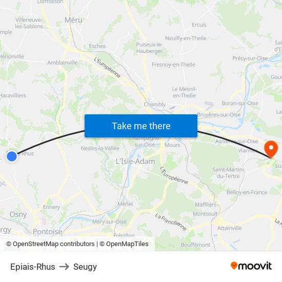 Epiais-Rhus to Seugy map