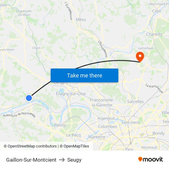 Gaillon-Sur-Montcient to Seugy map