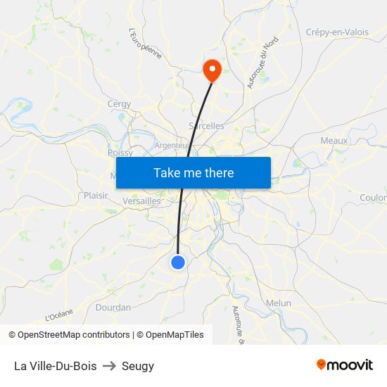 La Ville-Du-Bois to Seugy map