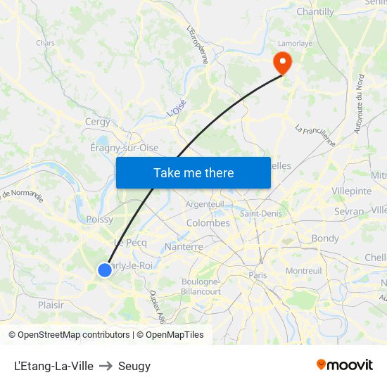 L'Etang-La-Ville to Seugy map