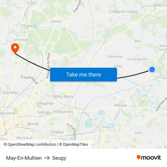 May-En-Multien to Seugy map