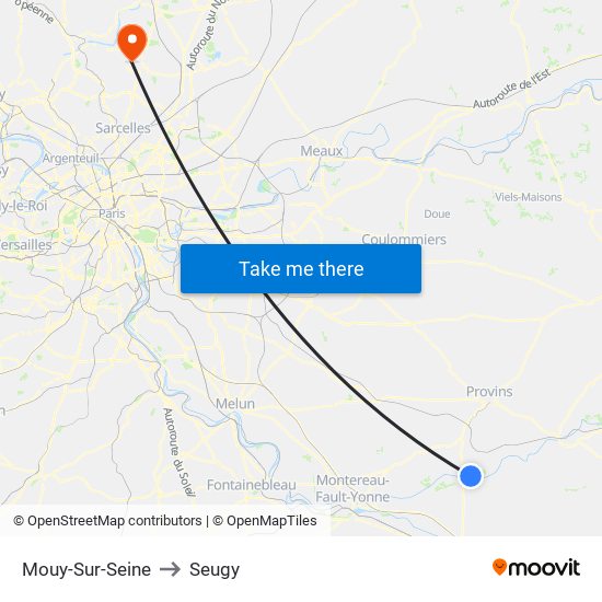 Mouy-Sur-Seine to Seugy map