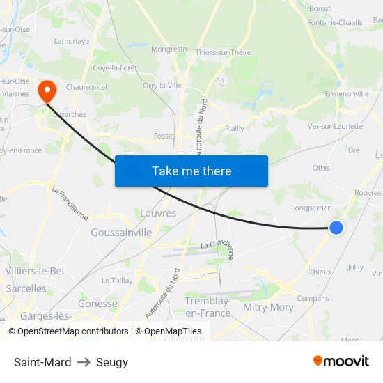 Saint-Mard to Seugy map