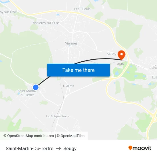 Saint-Martin-Du-Tertre to Seugy map