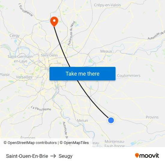 Saint-Ouen-En-Brie to Seugy map
