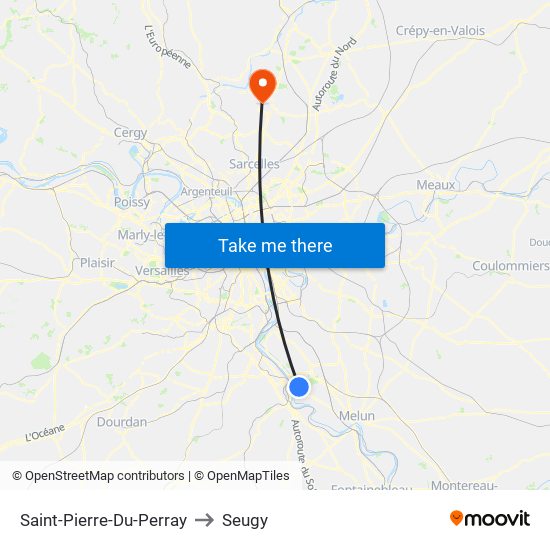 Saint-Pierre-Du-Perray to Seugy map