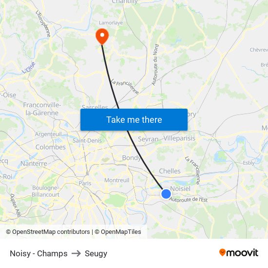 Noisy - Champs to Seugy map