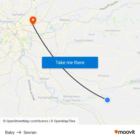 Baby to Sevran map