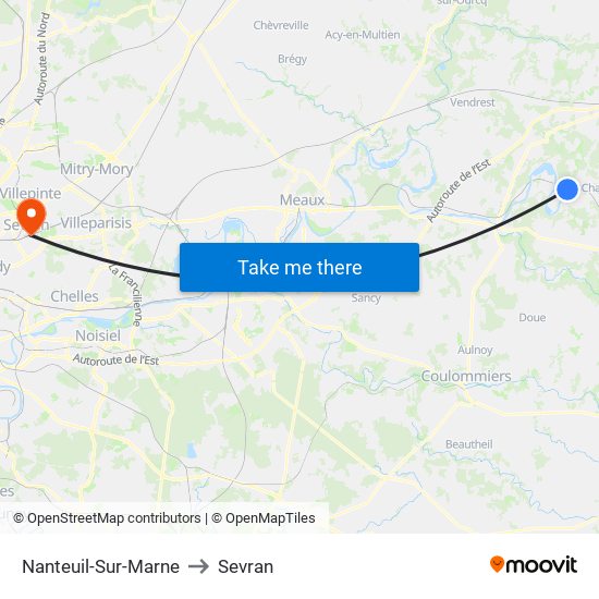 Nanteuil-Sur-Marne to Sevran map
