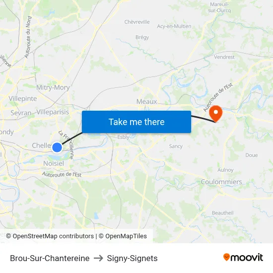 Brou-Sur-Chantereine to Signy-Signets map