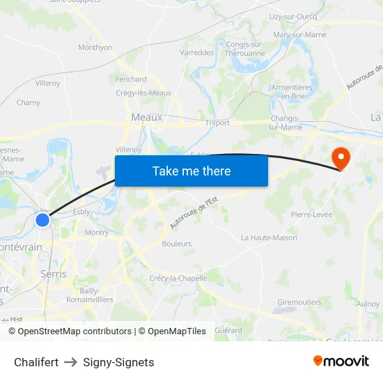 Chalifert to Signy-Signets map