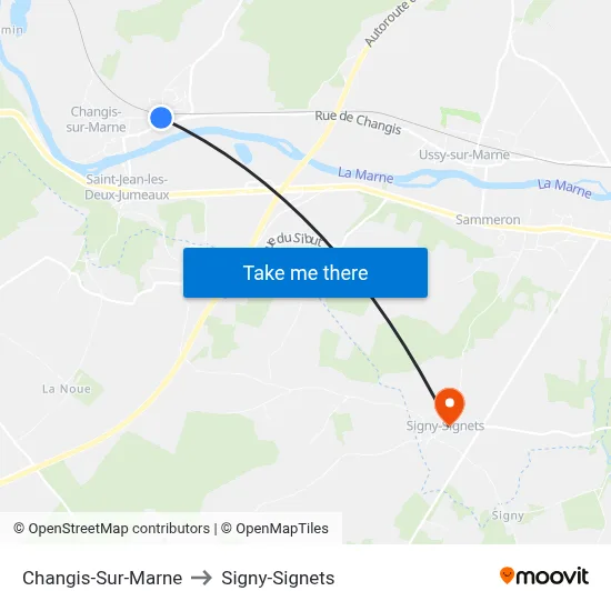Changis-Sur-Marne to Signy-Signets map