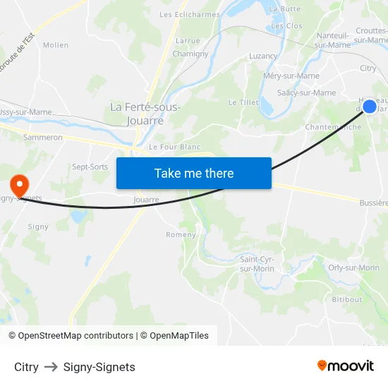 Citry to Signy-Signets map
