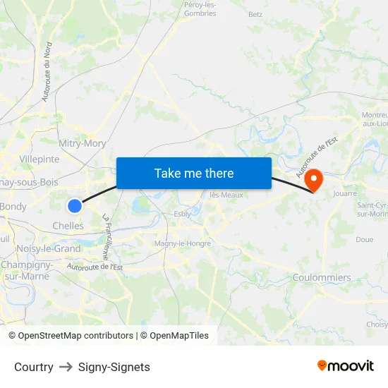 Courtry to Signy-Signets map