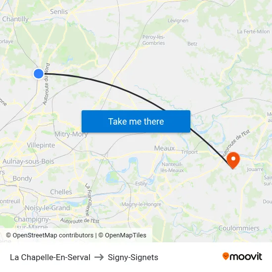 La Chapelle-En-Serval to Signy-Signets map
