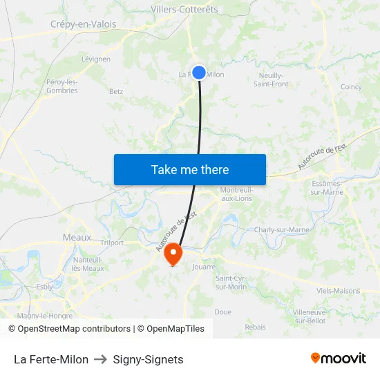 La Ferte-Milon to Signy-Signets map