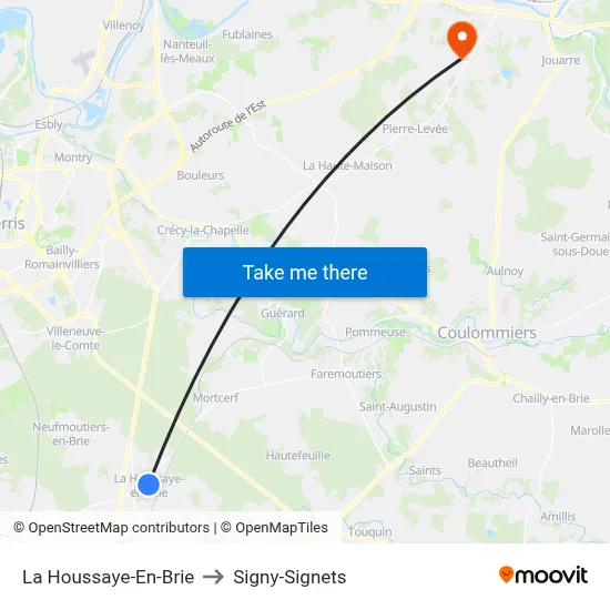 La Houssaye-En-Brie to Signy-Signets map
