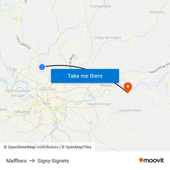 Maffliers to Signy-Signets map