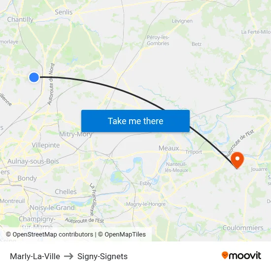 Marly-La-Ville to Signy-Signets map