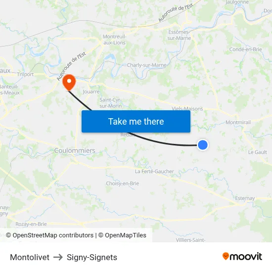 Montolivet to Signy-Signets map