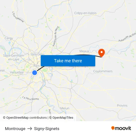 Montrouge to Signy-Signets map