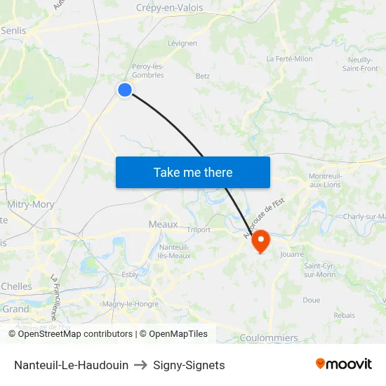 Nanteuil-Le-Haudouin to Signy-Signets map