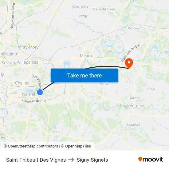 Saint-Thibault-Des-Vignes to Signy-Signets map