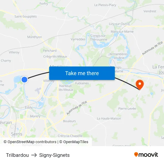 Trilbardou to Signy-Signets map