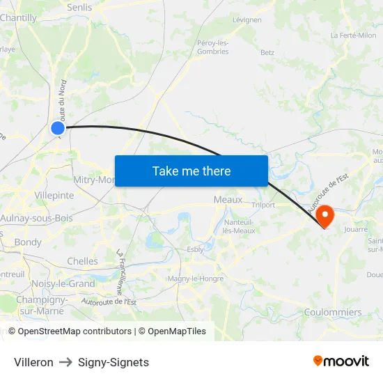 Villeron to Signy-Signets map