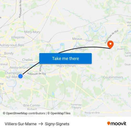 Villiers-Sur-Marne to Signy-Signets map