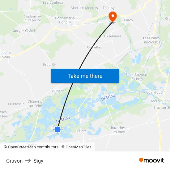 Gravon to Sigy map