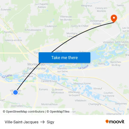 Ville-Saint-Jacques to Sigy map