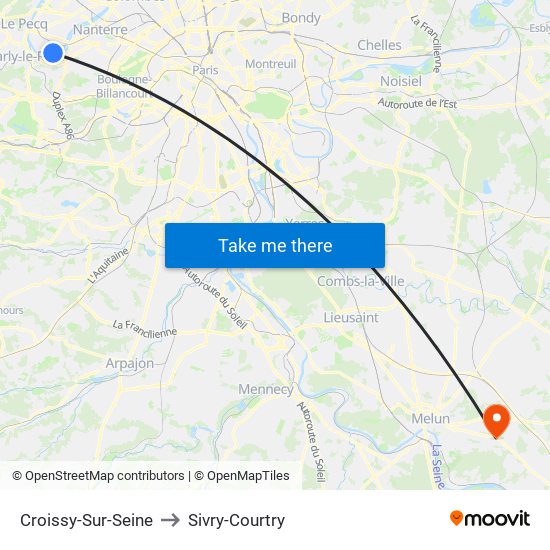 Croissy-Sur-Seine to Sivry-Courtry map