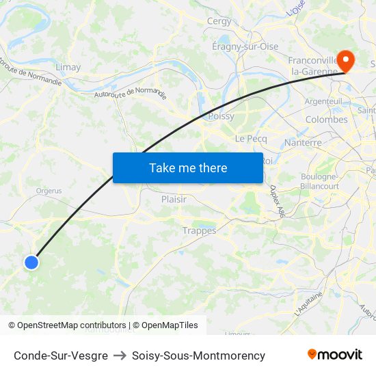 Conde-Sur-Vesgre to Soisy-Sous-Montmorency map