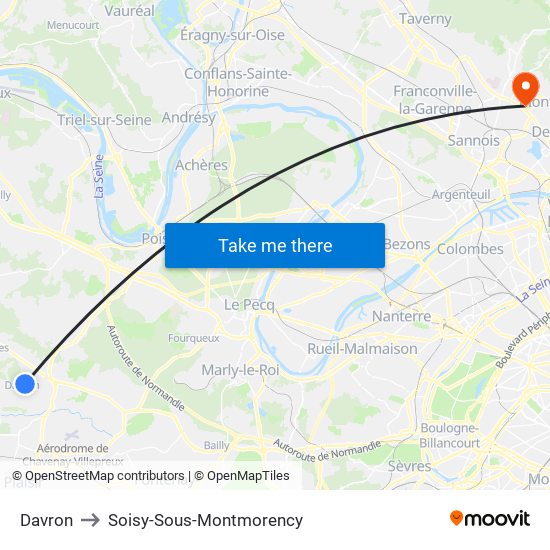 Davron to Soisy-Sous-Montmorency map