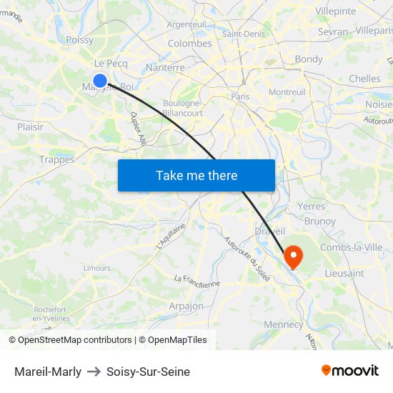 Mareil-Marly to Soisy-Sur-Seine map