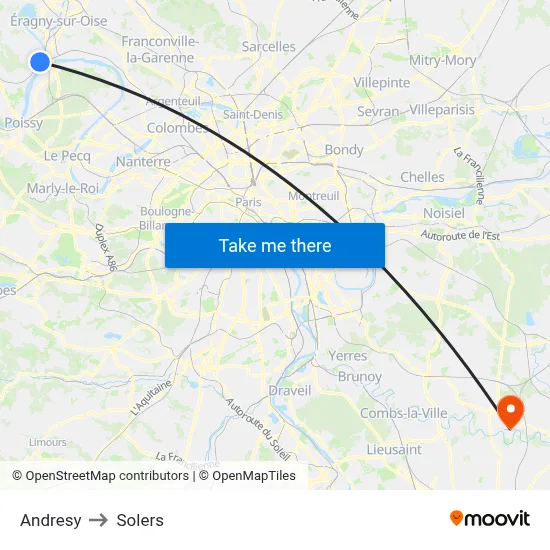 Andresy to Solers map