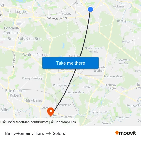 Bailly-Romainvilliers to Solers map