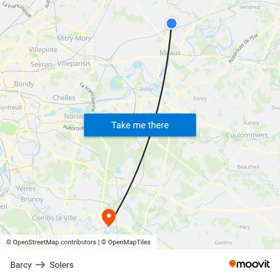Barcy to Solers map