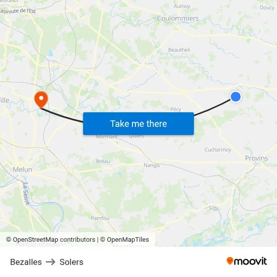 Bezalles to Solers map
