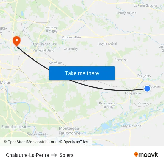 Chalautre-La-Petite to Solers map