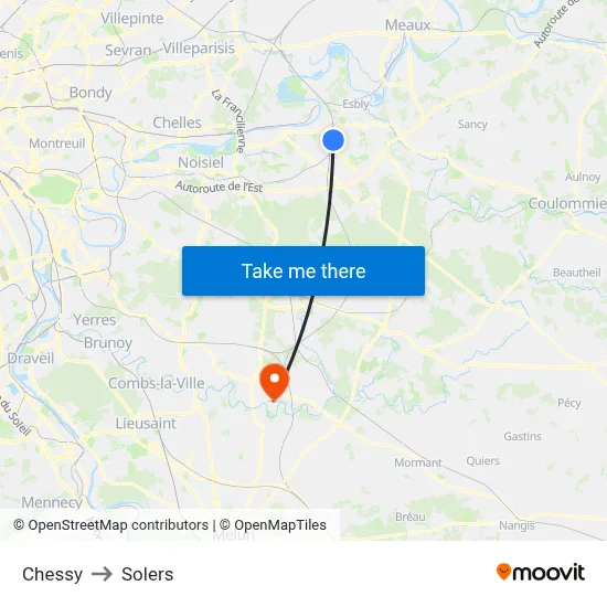Chessy to Solers map