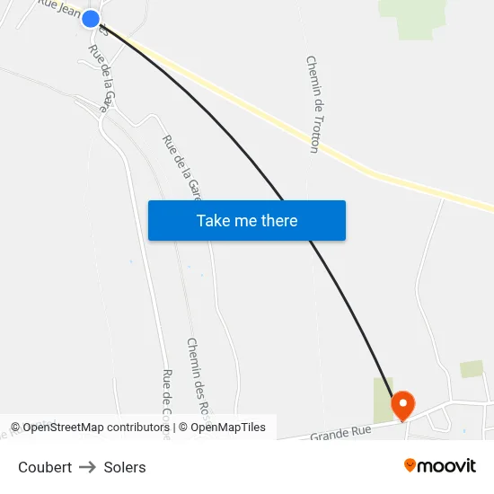 Coubert to Solers map