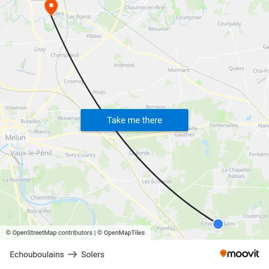 Echouboulains to Solers map