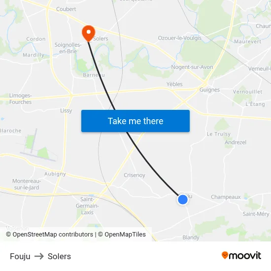 Fouju to Solers map